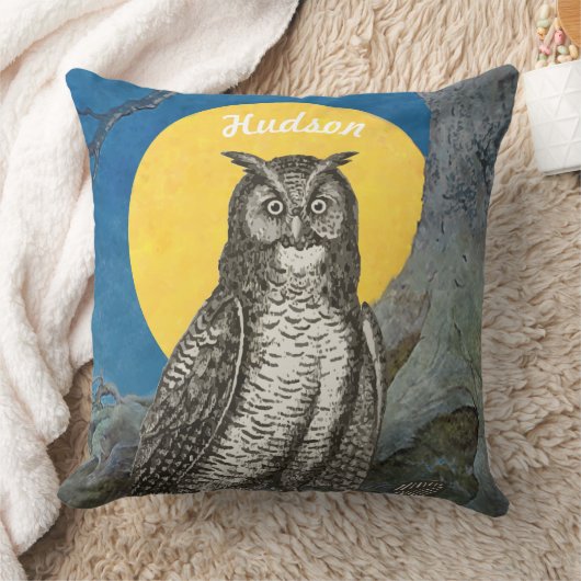 Aangepaste New Baby Boy's Room Cute Owl Kussen (Deken)