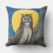 Aangepaste New Baby Boy's Room Cute Owl Kussen (Voorkant)