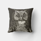 Aangepaste New Baby Boy's Room Cute Owl Kussen (Achterkant)