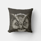 Aangepaste New Baby Boy's Room Cute Owl Kussen (Voorkant)