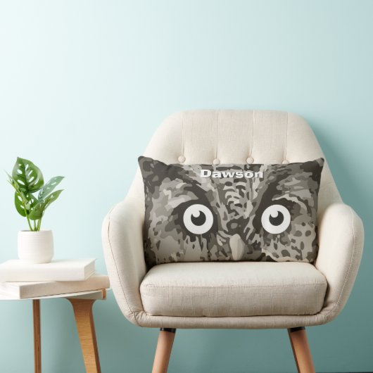 Aangepaste New Baby Boy's Room Cute Owl Kussen (Stoel)