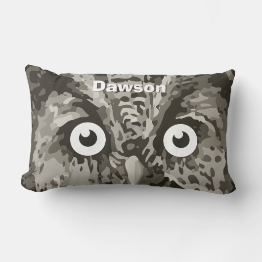 Aangepaste New Baby Boy's Room Cute Owl Kussen (Voorkant)