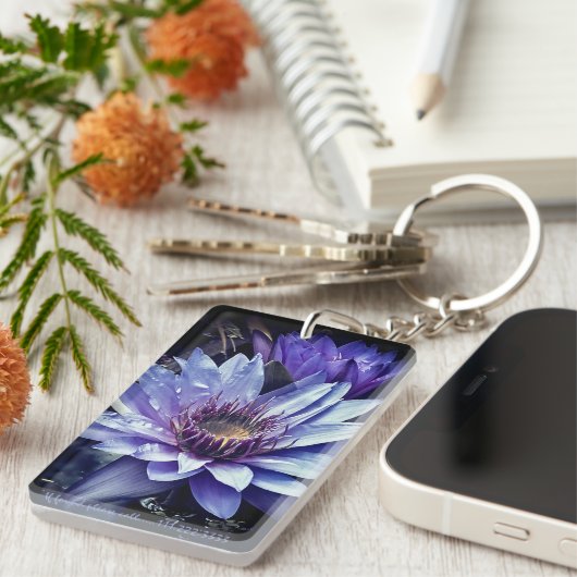 Aangepaste "New Blue" Acryl Sleutelhanger (Voorkant Rechts)