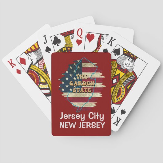 Aangepaste New Jersey State-speelkaarten Pokerkaarten (Achterkant)