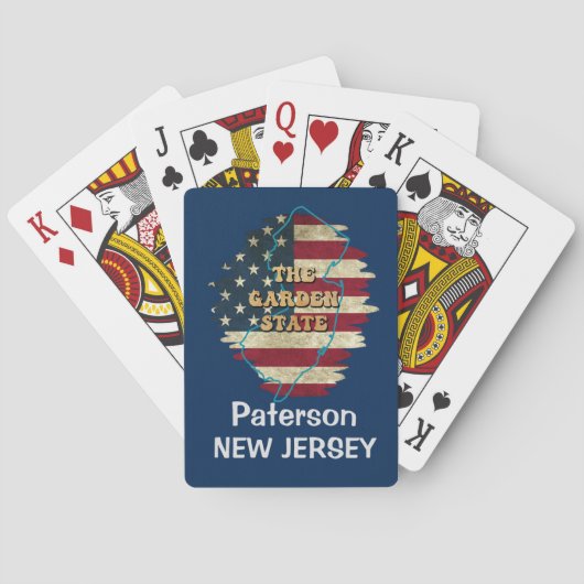 Aangepaste New Jersey State-speelkaarten Pokerkaarten (Achterkant)