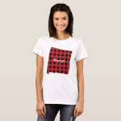 Aangepaste New Mexico Hometown State Plaid Kerstmi T-shirt (Voorkant volledig)