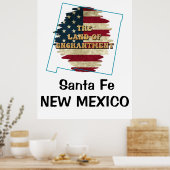 Aangepaste New Mexico staat Poster (Keuken)