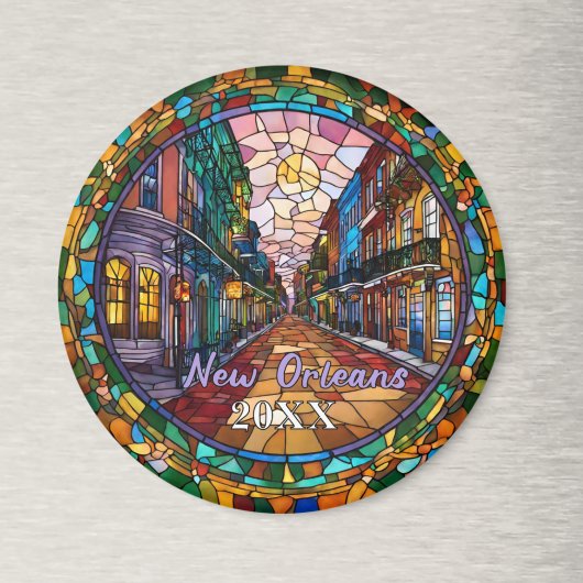 Aangepaste New Orleans Bourbon Street Gedateerd Magneet