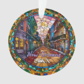 Aangepaste New Orleans Bourbon Street gedateerd Ornament (voorkant)