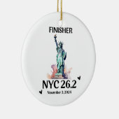 Aangepaste New York 2024 Marathon Ornament Finishe (Rechts)