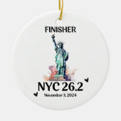Aangepaste New York 2024 Marathon Ornament Finishe (Voorkant)