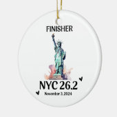 Aangepaste New York 2024 Marathon Ornament Finishe (Links)