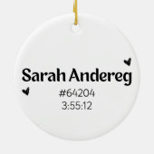 Aangepaste New York 2024 Marathon Ornament Finishe (Achterkant)