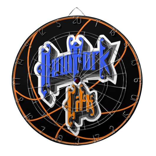 Aangepaste New York City Basketbal Dartbord (Voorkant)