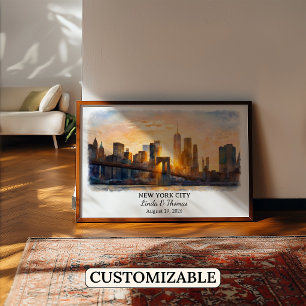 Aangepaste New York City Muurkunst, New York Poste Poster