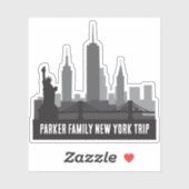 Aangepaste New York City Skyline Laptop Sticker (Vel)