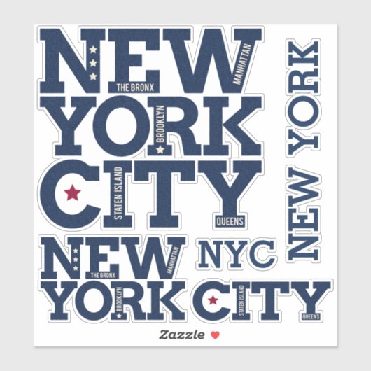 Aangepaste New York City stickers (Vel)
