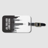 Aangepaste New York Trip Skyline Vrijheidsbeeld Bagagelabel (Voorkant (horizontaal))