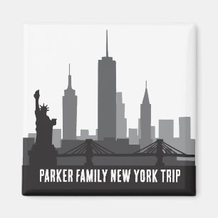 Aangepaste New York Trip Skyline Vrijheidsbeeld Magneet