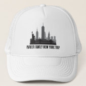 Aangepaste New York Trip Skyline Vrijheidsbeeld Trucker Pet (Voorkant)