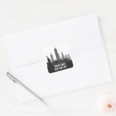 Aangepaste New York Trip Skyline Vrijheidsbeeld Vierkante Sticker (Envelop)