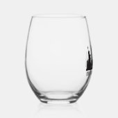 Aangepaste New York Trip Skyline Vrijheidsbeeld Wijnglas Zonder Voet (Rechts)