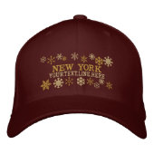 Aangepaste New York Winter Snowflakes Geborduurde Pet (Voorkant)