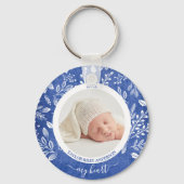 Aangepaste Newborn-foto Sleutelhanger (Voorkant)