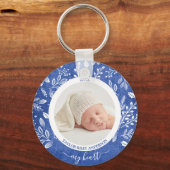 Aangepaste Newborn-foto Sleutelhanger (Voorkant)