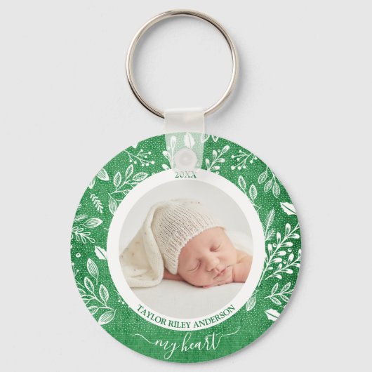 Aangepaste Newborn Photo-Sleutelhanger Sleutelhanger (Voorkant)