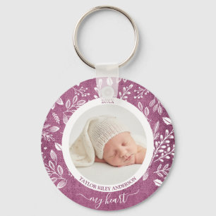 Aangepaste Newborn Photo-Sleutelhanger Sleutelhanger
