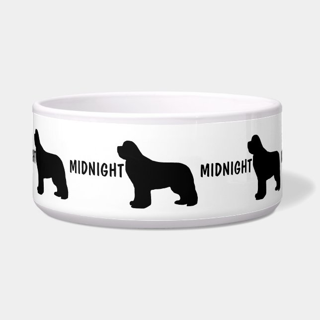 Aangepaste Newfoundland Dog Bowl Voerbakje (Voorkant)