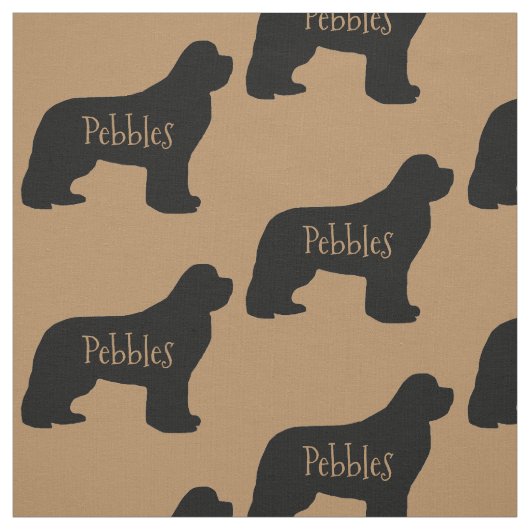 Aangepaste Newfoundland Dog Fabric Stof (Swatch)