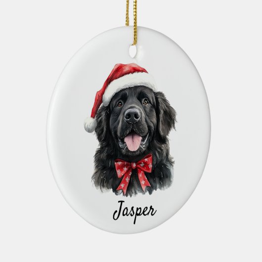 Aangepaste Newfoundland-hond Keramisch Ornament (Rechts)