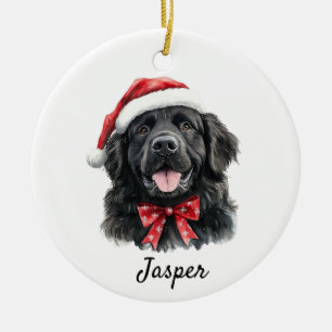 Aangepaste Newfoundland-hond Keramisch Ornament