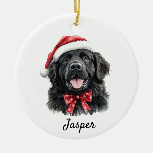 Aangepaste Newfoundland-hond Keramisch Ornament (Voorkant)