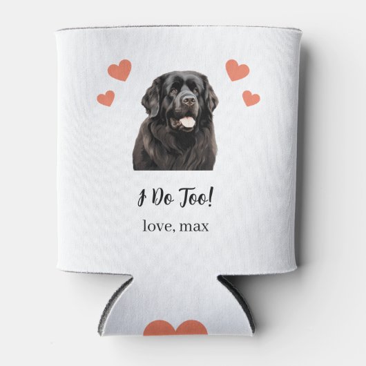 Aangepaste Newfoundland Pet Wedding Koelbox Blikjeskoeler (Voorkant)