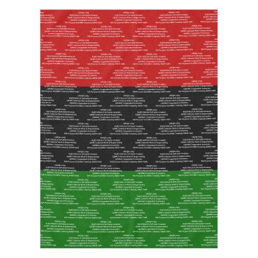 Aangepaste NGUZO SABA 7 Principles Kwanzaa Tafelkleed (Voorkant)