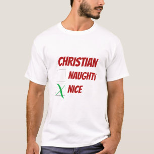 Aangepaste Nice of Nice Kerstmis T-shirt