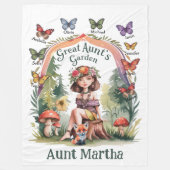 Aangepaste Nichtje En Naams Namen Grote Tante'S Tu Fleece Deken (Voorkant)