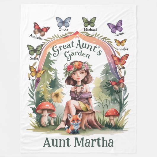 Aangepaste Nichtje En Naams Namen Grote Tante'S Tu Fleece Deken (Voorkant)