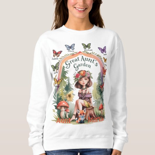 Aangepaste Nichtje En Naams Namen Grote Tante'S Tu Trui (Voorkant)