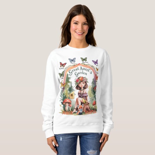 Aangepaste Nichtje En Naams Namen Grote Tante'S Tu Trui (Voorkant volledig)