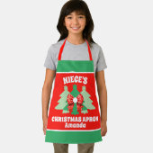 Aangepaste nichtje's kerstcadeau schort (Insitu)