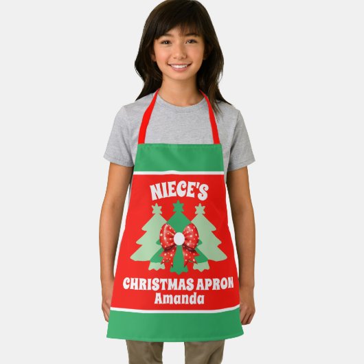 Aangepaste nichtje's kerstcadeau schort (Insitu)