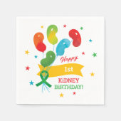 Aangepaste niertransplantaat verjaardag servet (Voorkant)