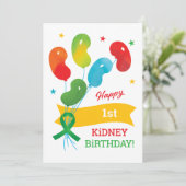 Aangepaste niertransplantatie Verjaardag Kaart (Staand voorkant)