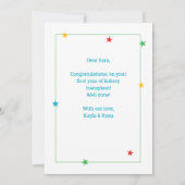 Aangepaste niertransplantatie Verjaardag Kaart (Achterkant)