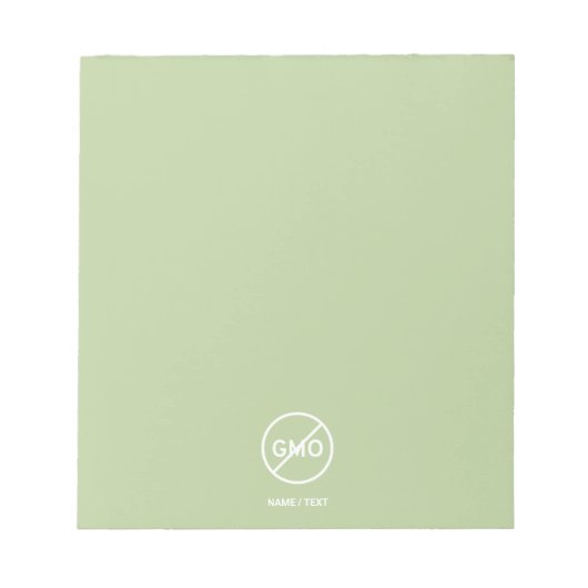 Aangepaste niet- genetisch gemodificeerde milieuvr notitieblok (Voorkant)