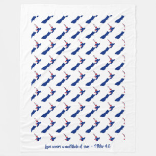 Aangepaste Nieuw-Zeelandse vlag Fleece Deken